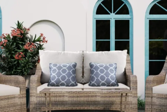 Outdoor Wicker Sofa Set